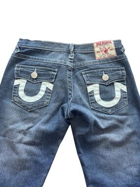 True Religion Joey Flare Jeans USA Made Bootcut Medium Wash Denim Size 28